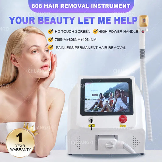 Newest 2000w 2800w 3800w Painless 808 Laser Power Permanent Hair Removal 808 755 1064 Diode Laser beauty machine/device